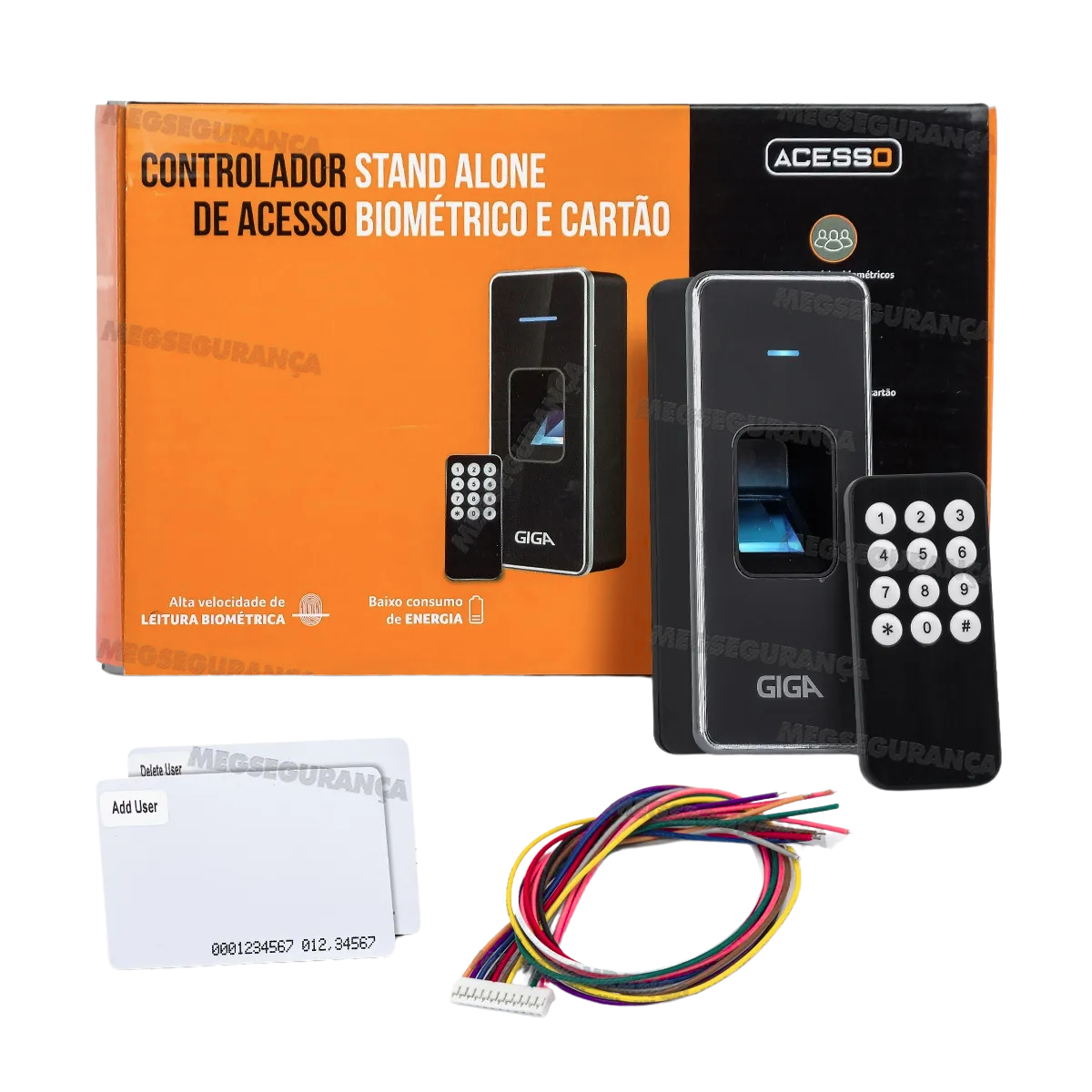CONTROLE DE ACESSO STANDALONE BIOM. E CARTÃO GS0392