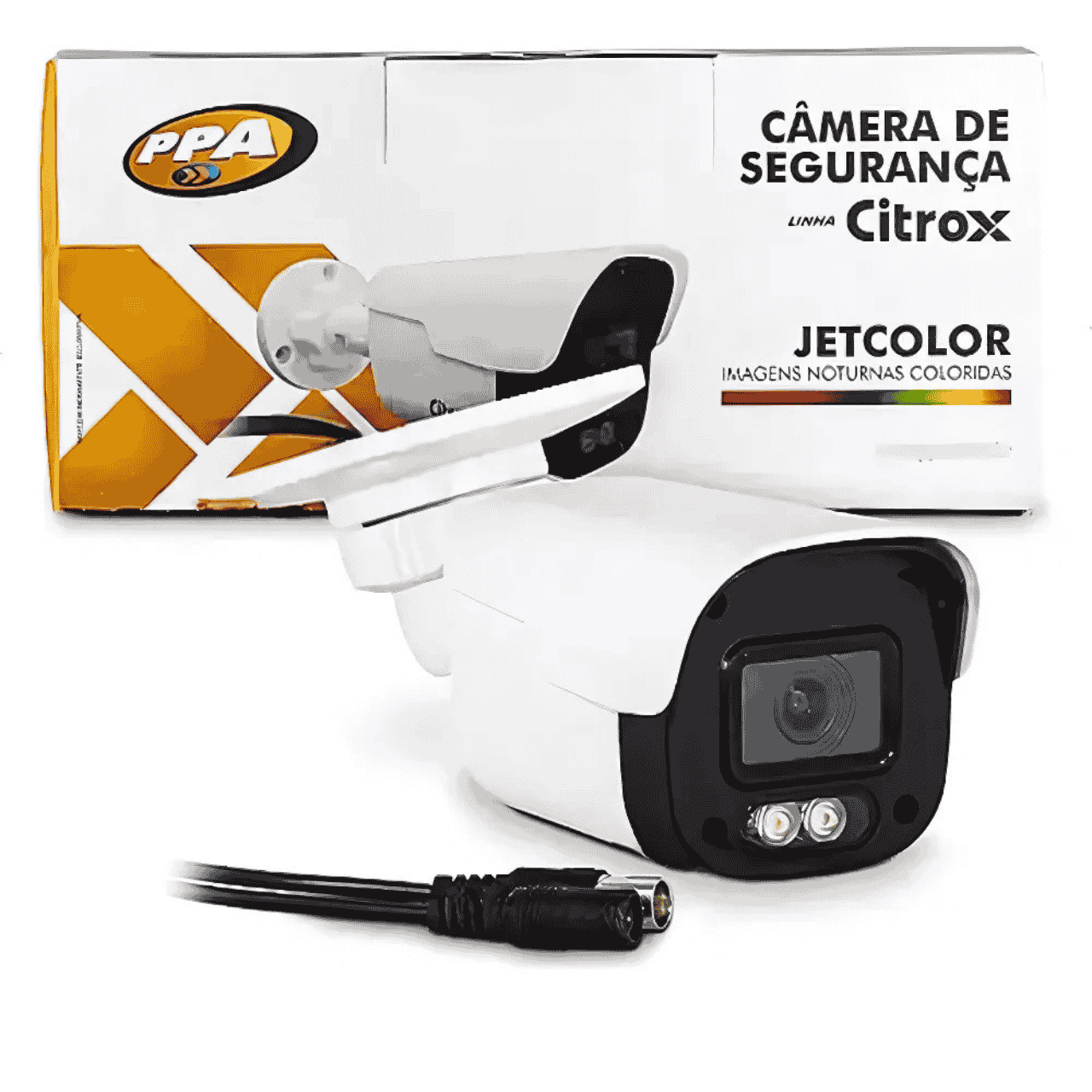 KIT 4 CAMERA BULLET JETCOLOR PPA 4X1 2.0MFULL HD L2.8 BRANCO