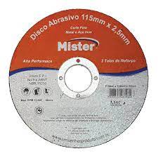 Discos de Corte para Metal 4.1/2" (115x2,5x22mm) Mister – Alta Performance