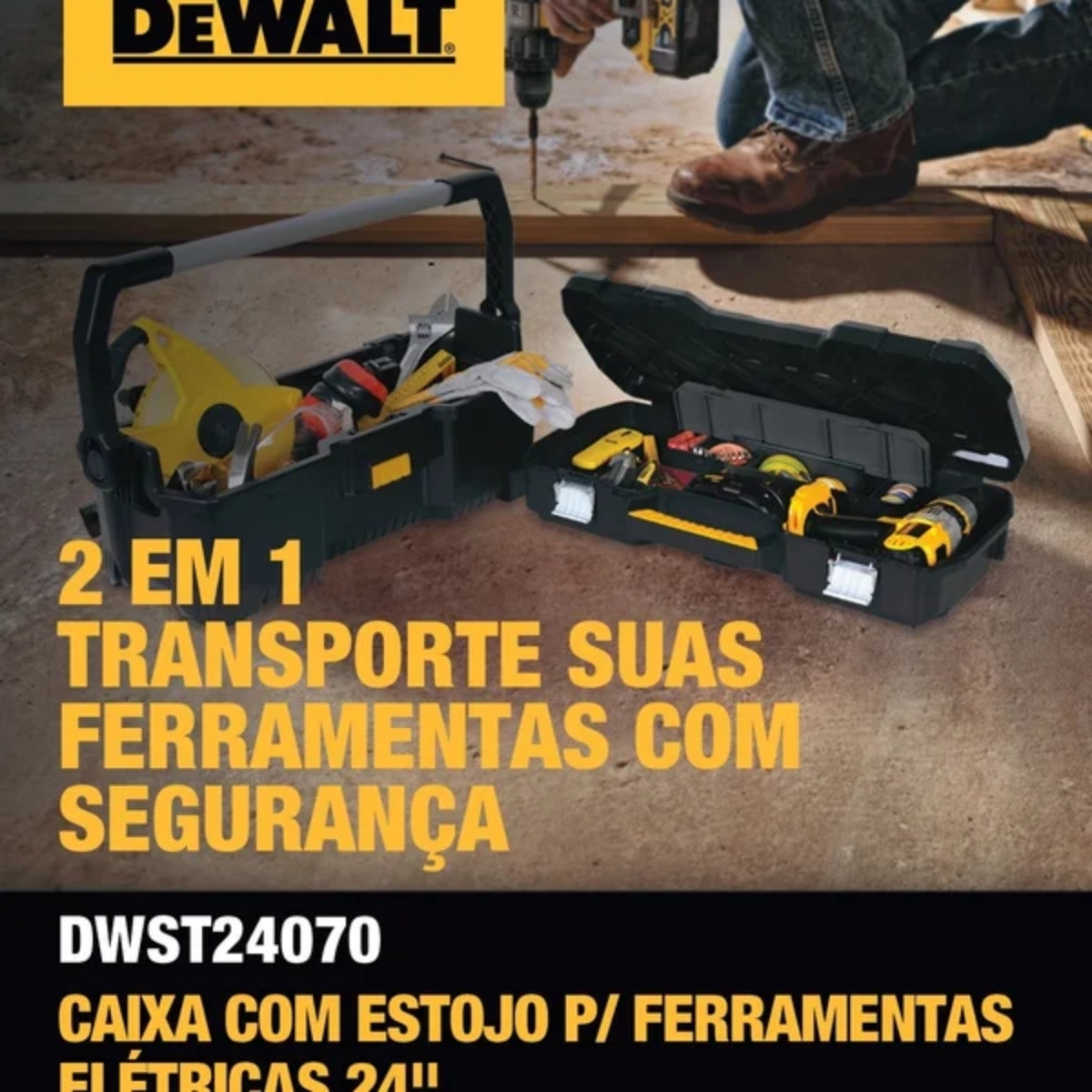 Caixa DeWalt DWST24070 24" c/ Estojo Ferramentas