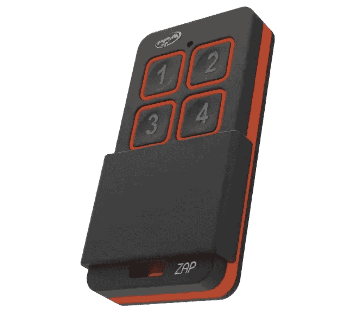 CONTROLE DE PORTÃO ZAP 4B (PRETO / LARANJA)