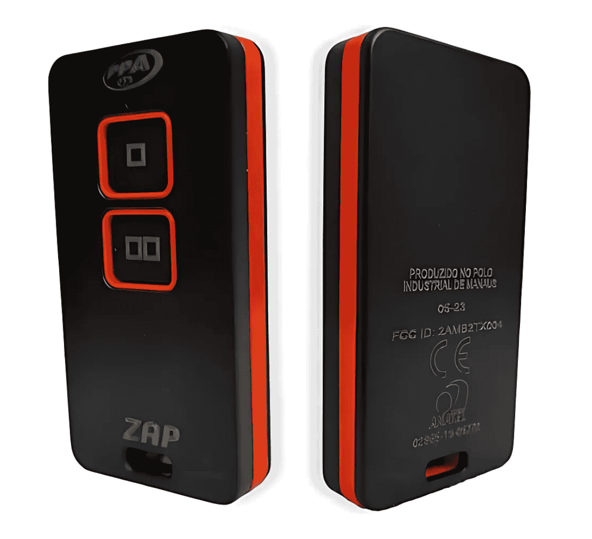 Controle Remoto PPA Zap 2B – Preto/Laranja  433,92 MHz
