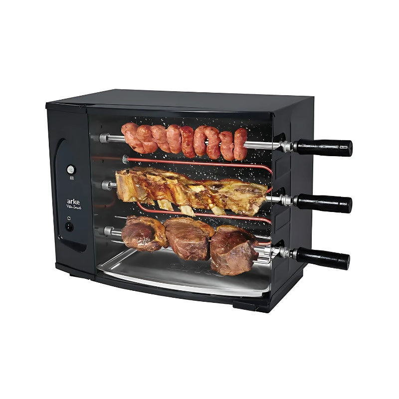 Churrasqueira elétrica rotativa smart vitta 03 espetos