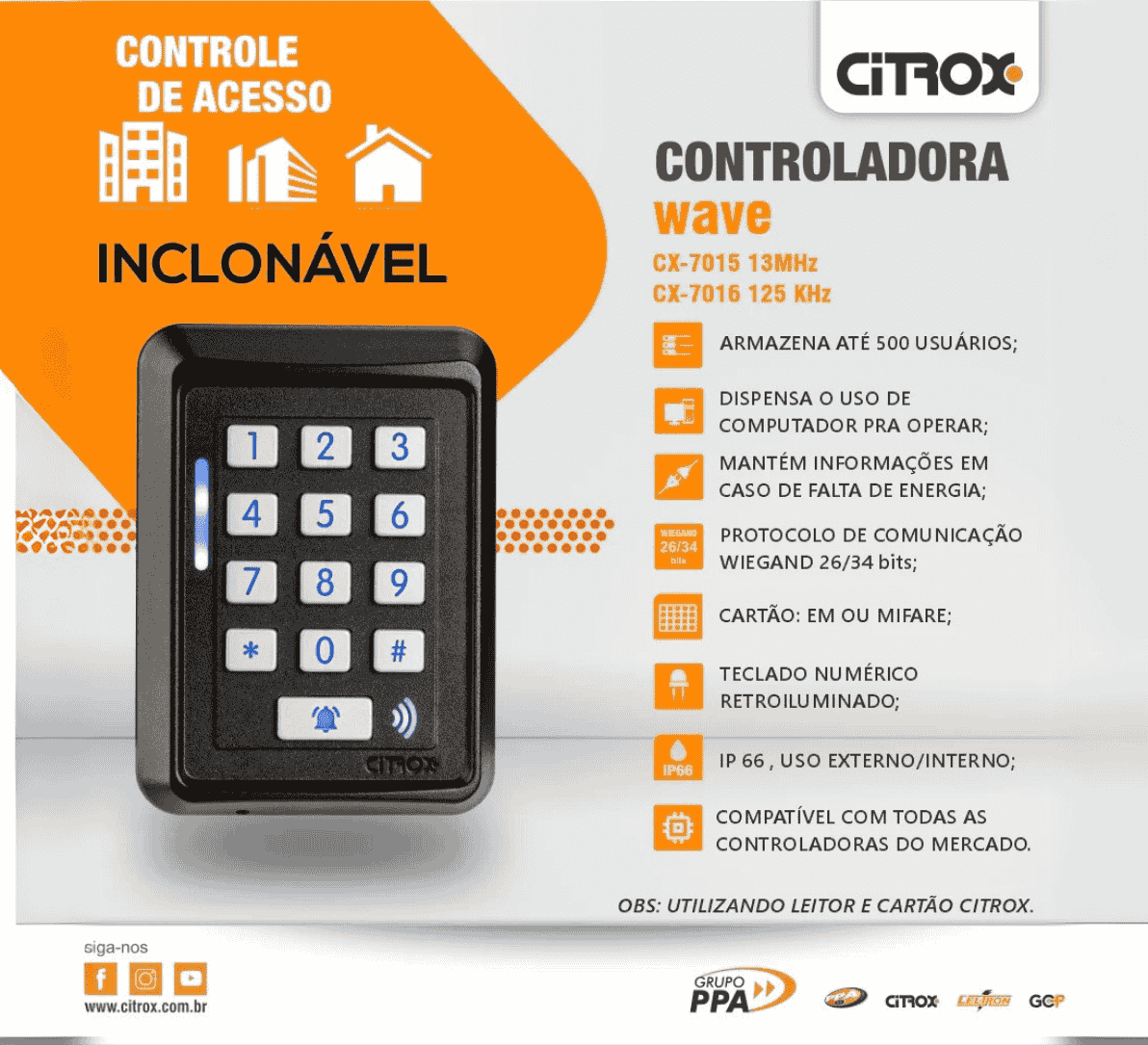 CONTROLADORA WAVE INDOOR 125KHZ
