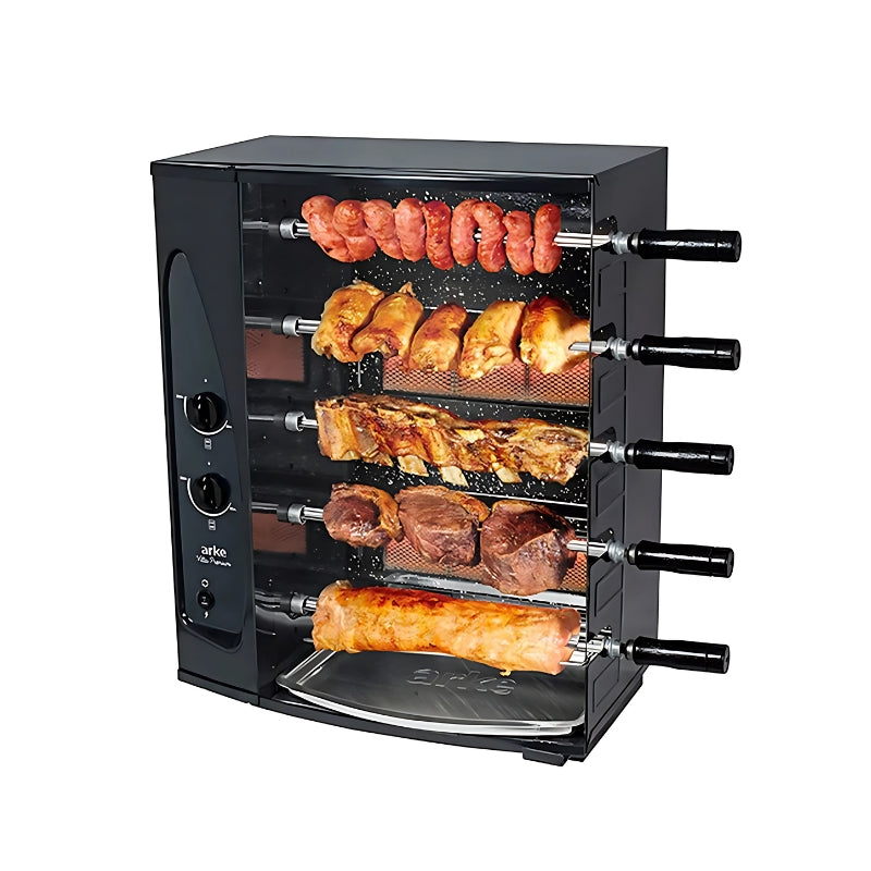 Churrasqueira a gás rotativa vitta premium 05 espetos