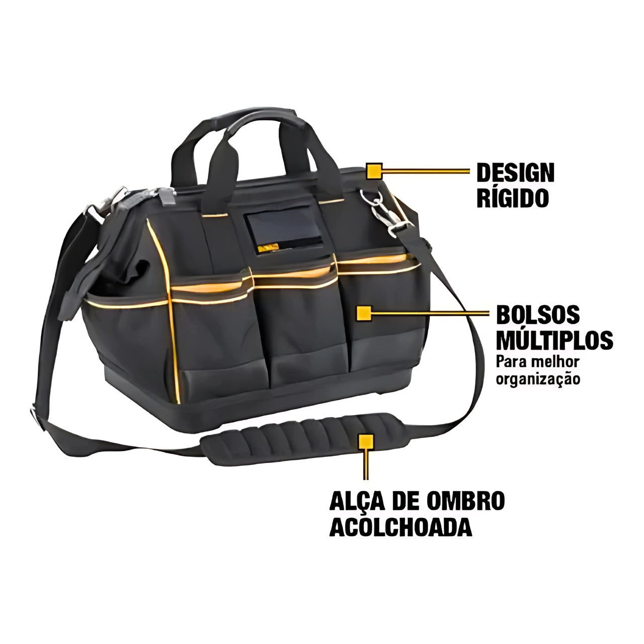 Bolsa Para Ferramentas 20 Bolsos Dewalt Modelo Dwst83489 Sup Fluid Black