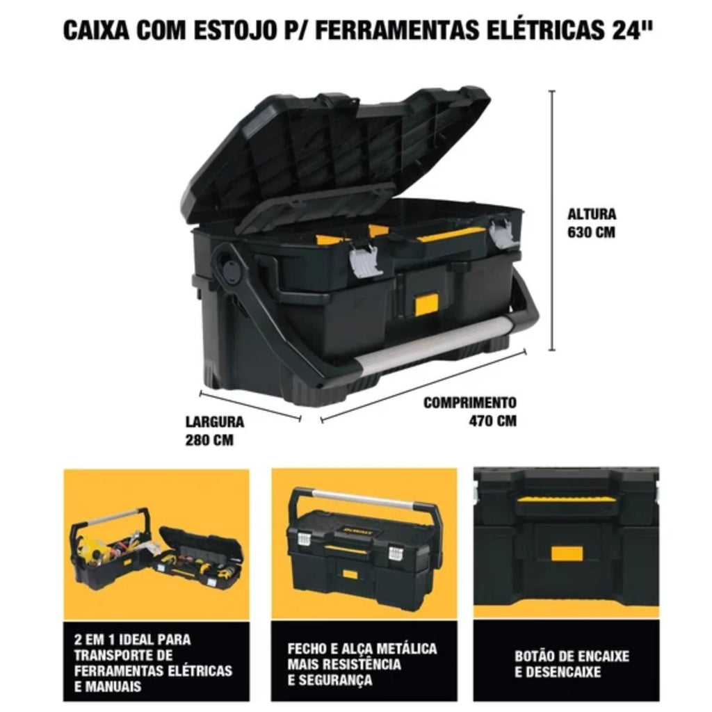 Caixa DeWalt DWST24070 24" c/ Estojo Ferramentas