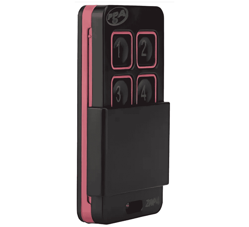 Controle Remoto PPA ZAP 4 433 MHz 4 Botões Preto/Rosa