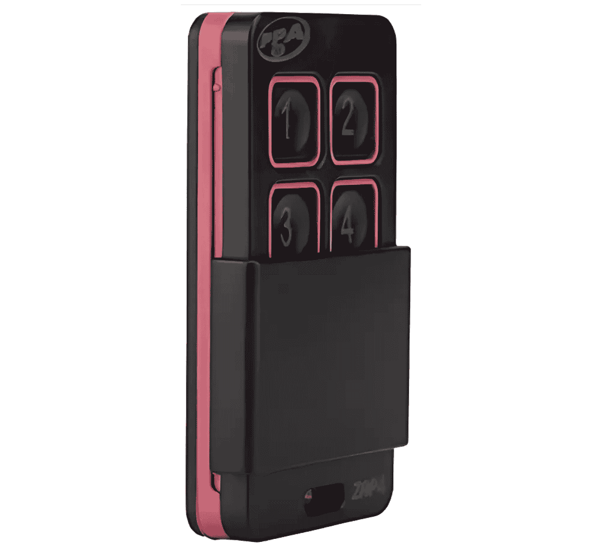 Controle Remoto PPA ZAP 4 433 MHz 4 Botões Preto/Rosa