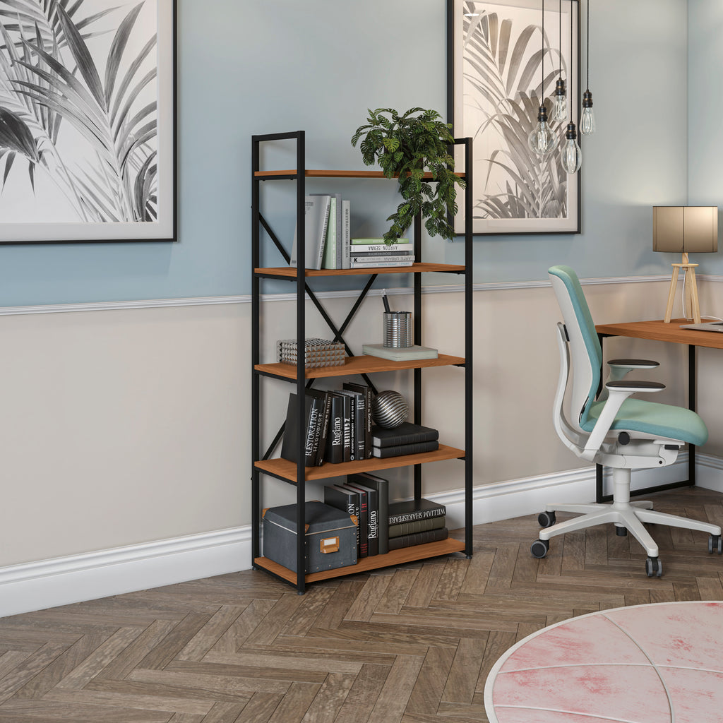 LI006 - CROME INDUSTRIAL ESTANTE ALTA 5 PRATELEIRAS