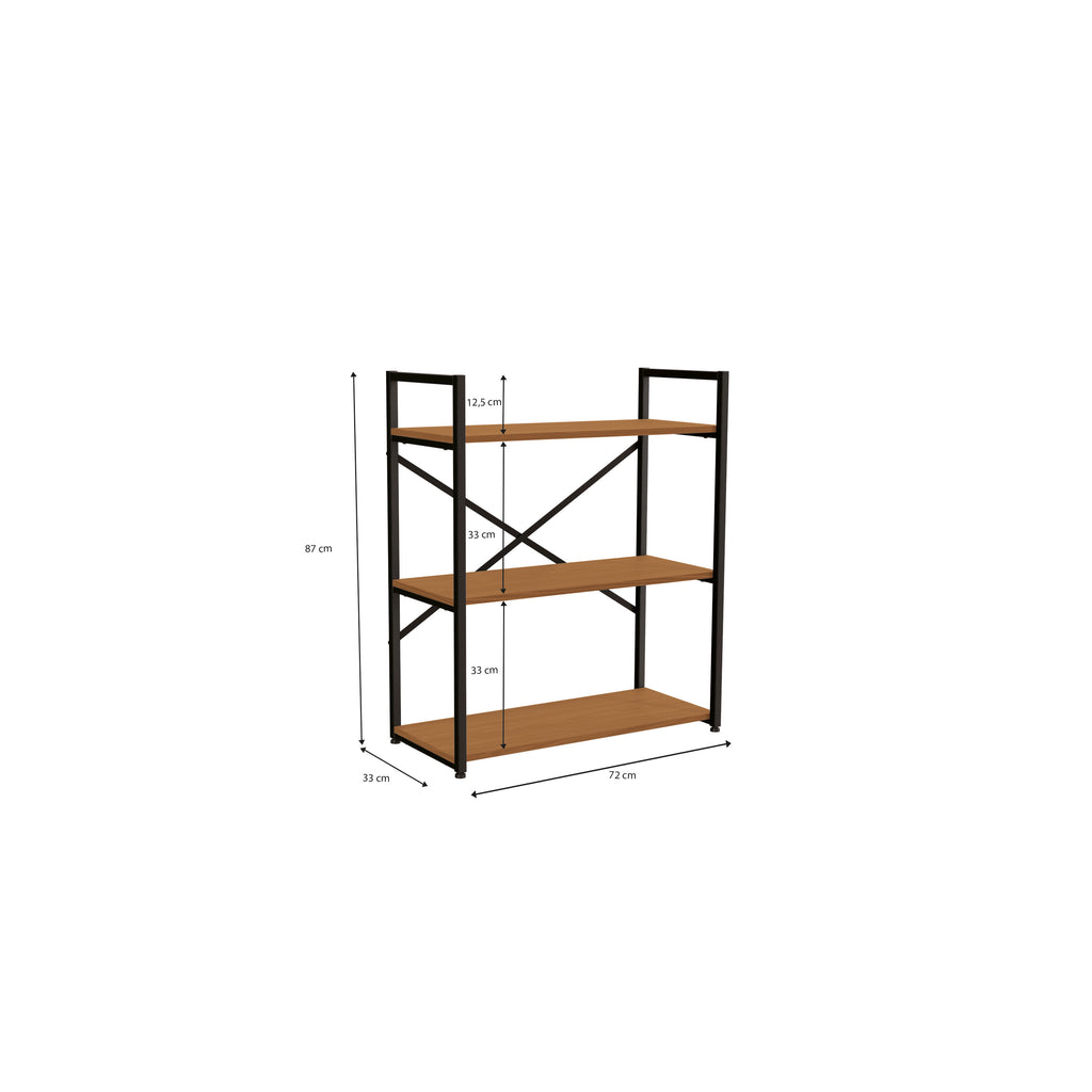 LI007 - CROME INDUSTRIAL ESTANTE BAIXA 3 PRATELEIRAS
