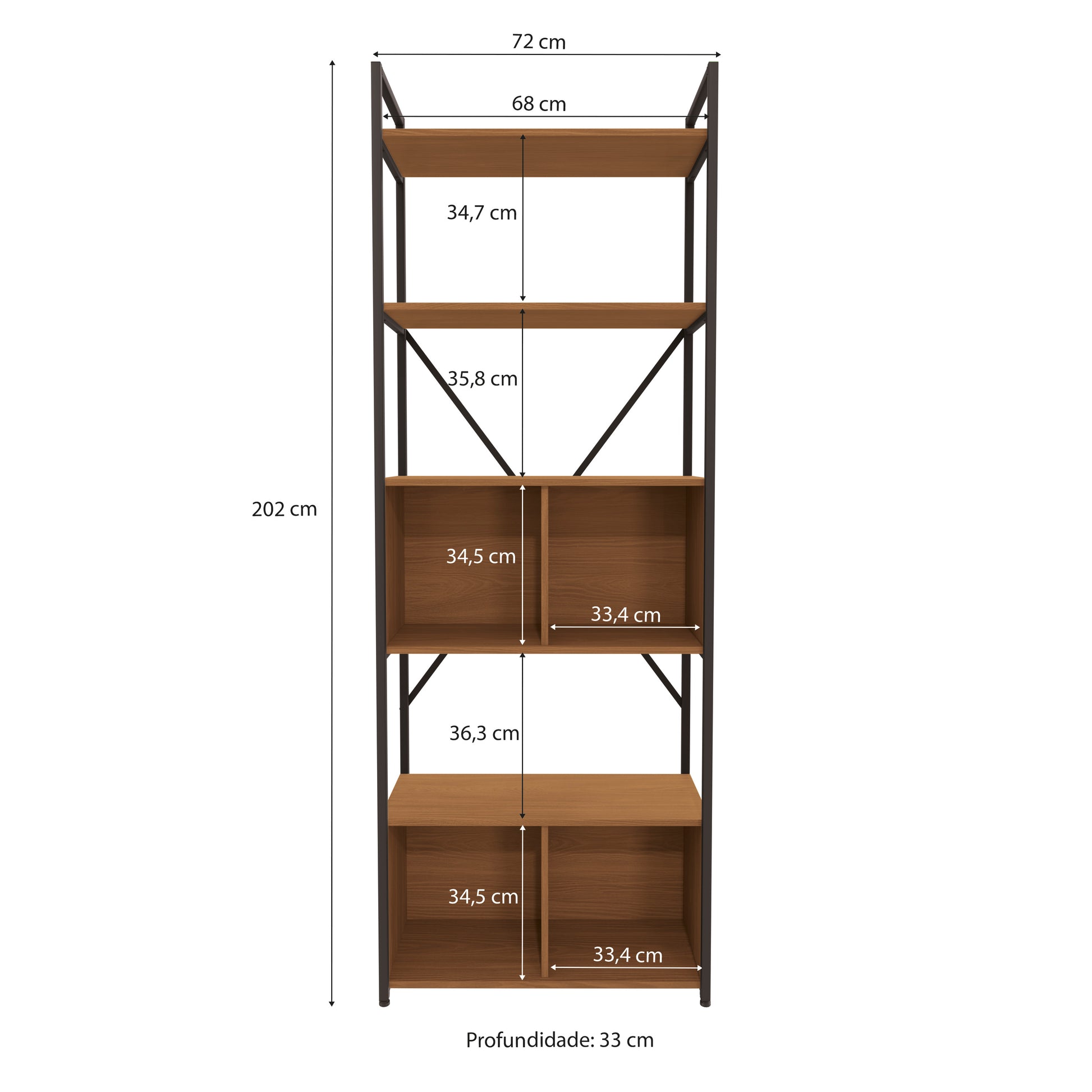LI018 - CROME INDUSTRIAL ESTANTE ALTA COM PORTA