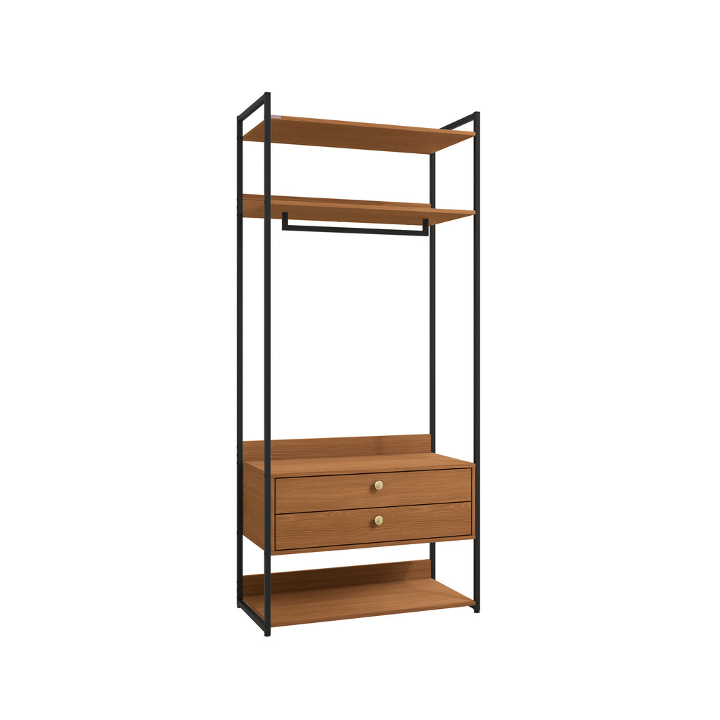 LI047 - CROME INDUSTRIAL ARMARIO ALTO 2 GAV C/ CABIDEIRO E DUAS PRATELEIRAS