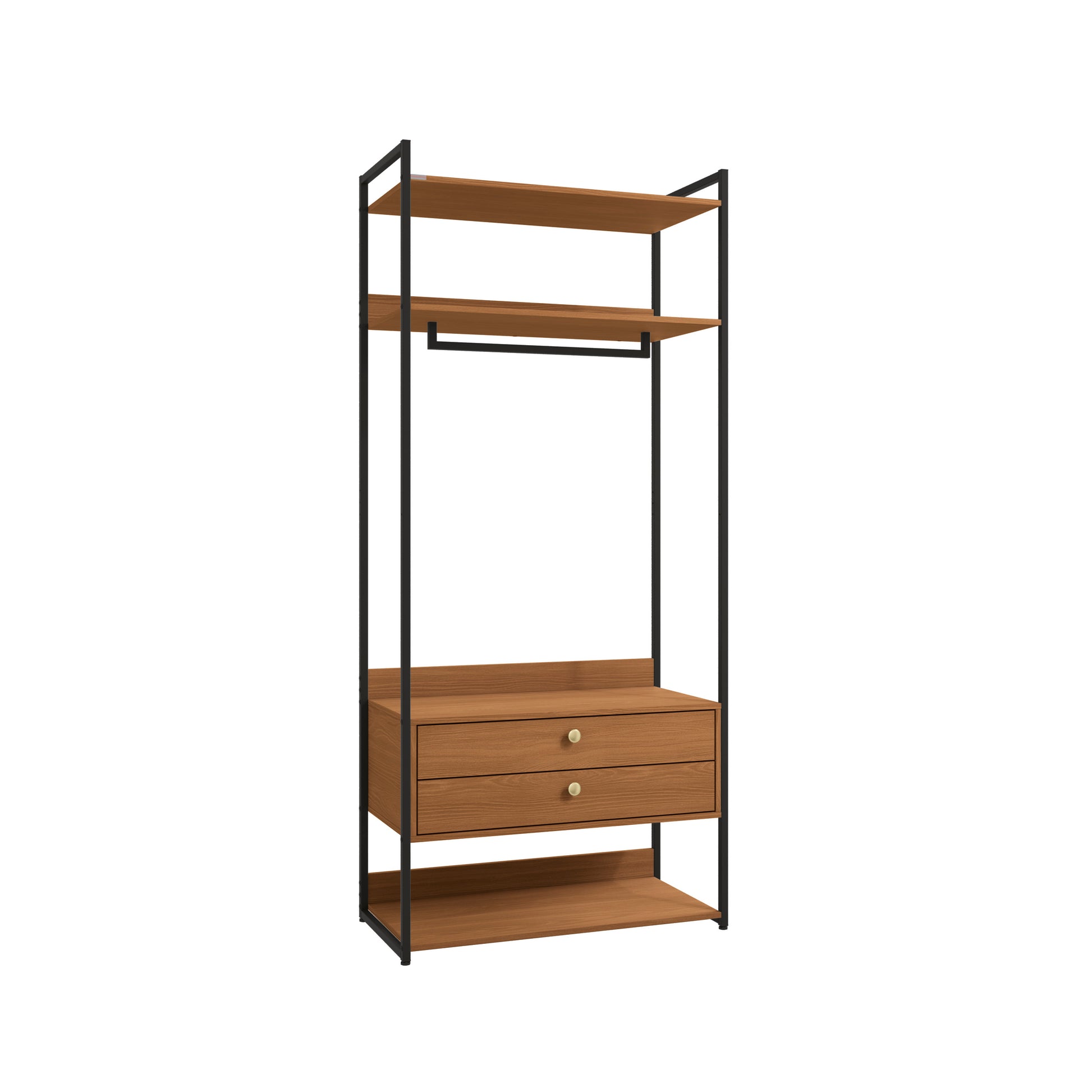 LI047 - CROME INDUSTRIAL ARMARIO ALTO 2 GAV C/ CABIDEIRO E DUAS PRATELEIRAS