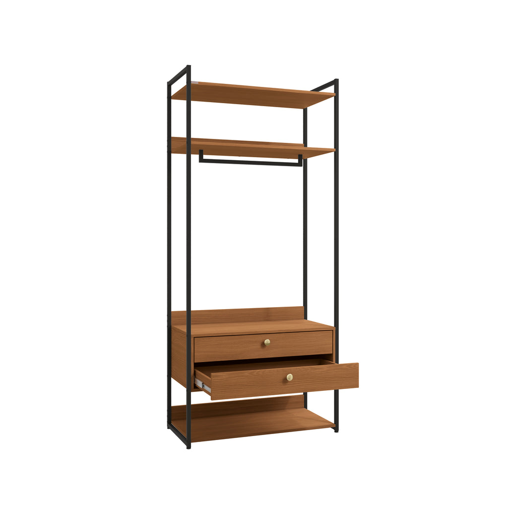 LI047 - CROME INDUSTRIAL ARMARIO ALTO 2 GAV C/ CABIDEIRO E DUAS PRATELEIRAS