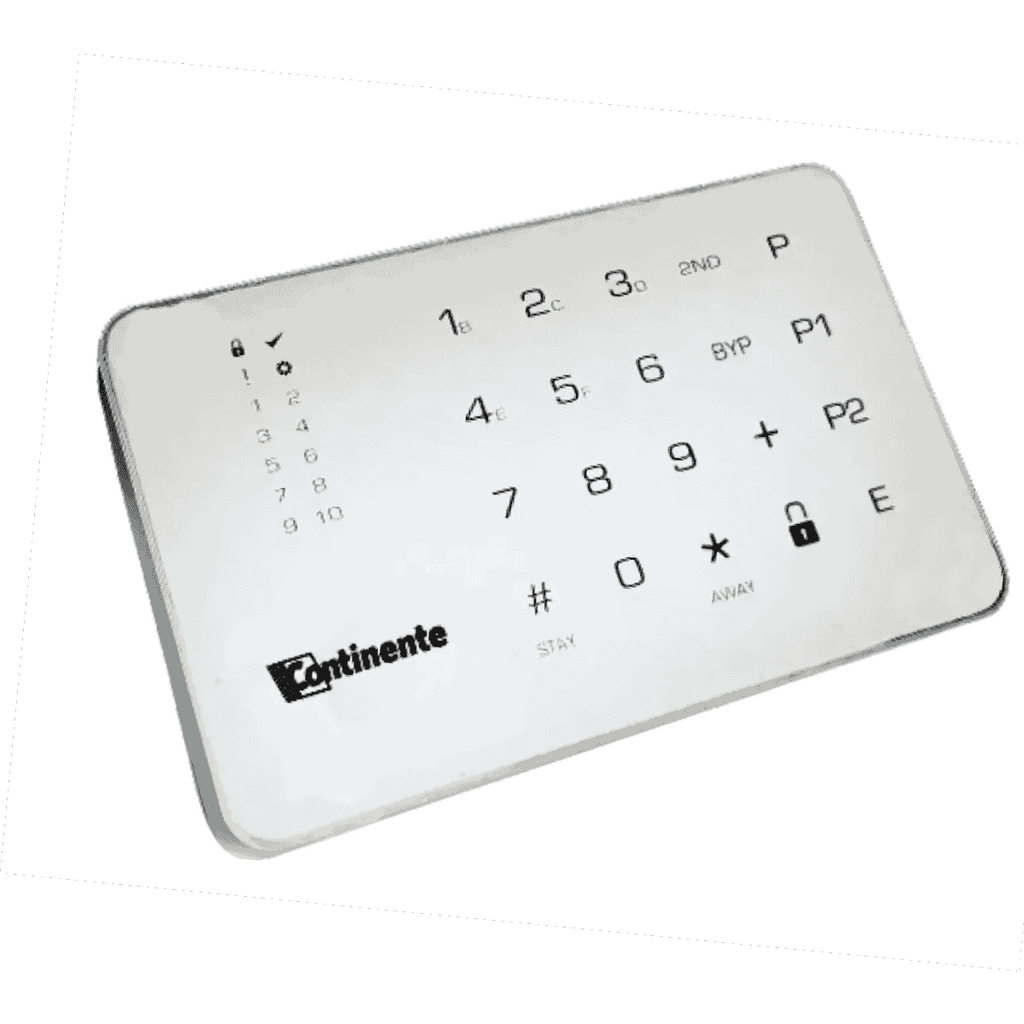 Alarme Touch Branco – Controlo Silencioso e Design Moderno