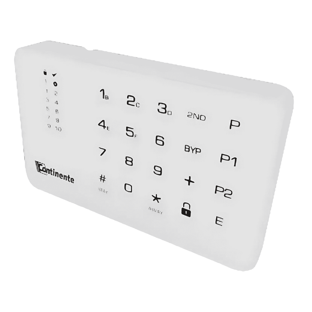 Alarme Touch Branco – Controlo Silencioso e Design Moderno
