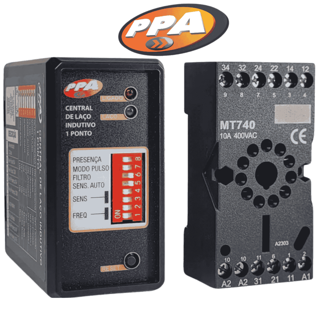 Central De Laço Indutivo 1 Ponto Ppa Cx 7601 Cor Preto