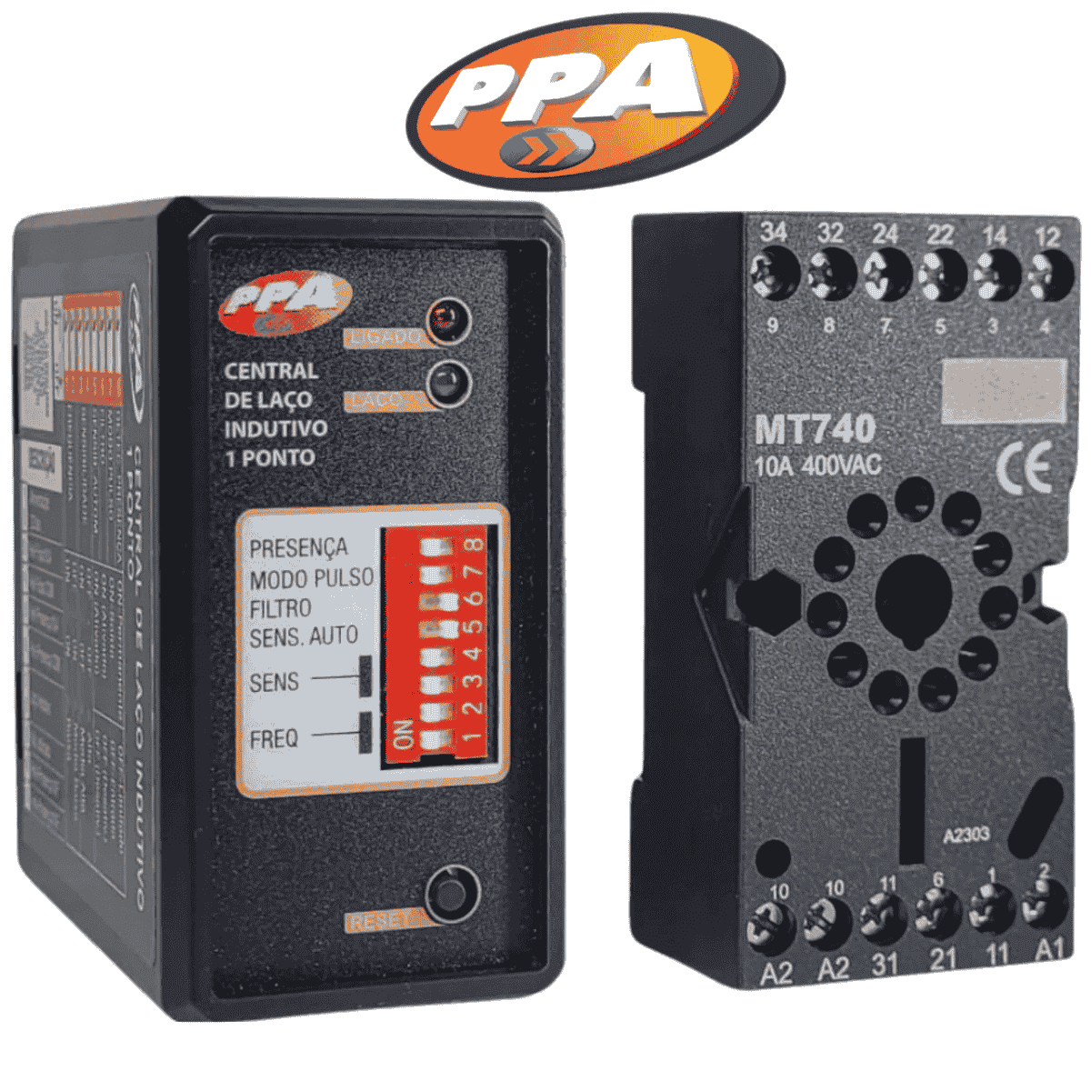 Central De Laço Indutivo 1 Ponto Ppa Cx 7601 Cor Preto